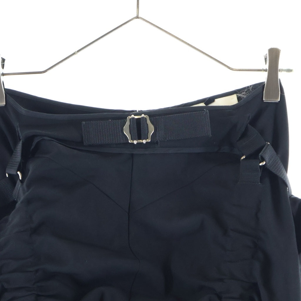 JUNYA WATANABE COMME des GARCONS(ジュンヤワタナベ コムデギャルソン) 03SS バックル シャーリング パラシュート ワンピース ブラック レディース JI-S029 AD2002