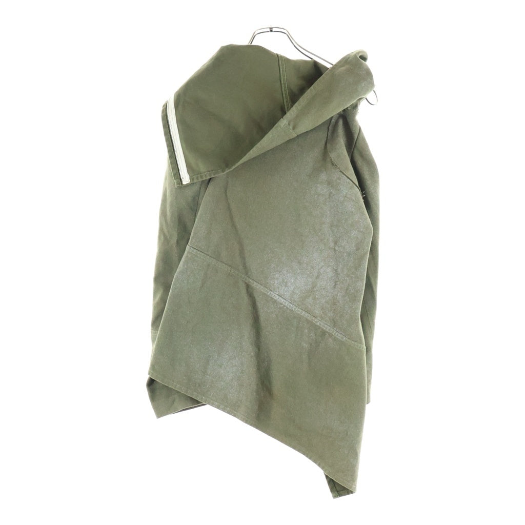COMME des GARCONS(コムデギャルソン) 03AW ラメ加工 変形ジップ シャツ ジャケット カーキ レディース AD2003 GK-J033