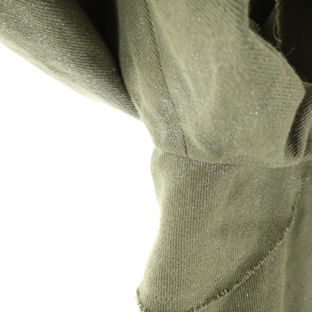 COMME des GARCONS(コムデギャルソン) 03AW ラメ加工 変形ジップ シャツ ジャケット カーキ レディース AD2003 GK-J033
