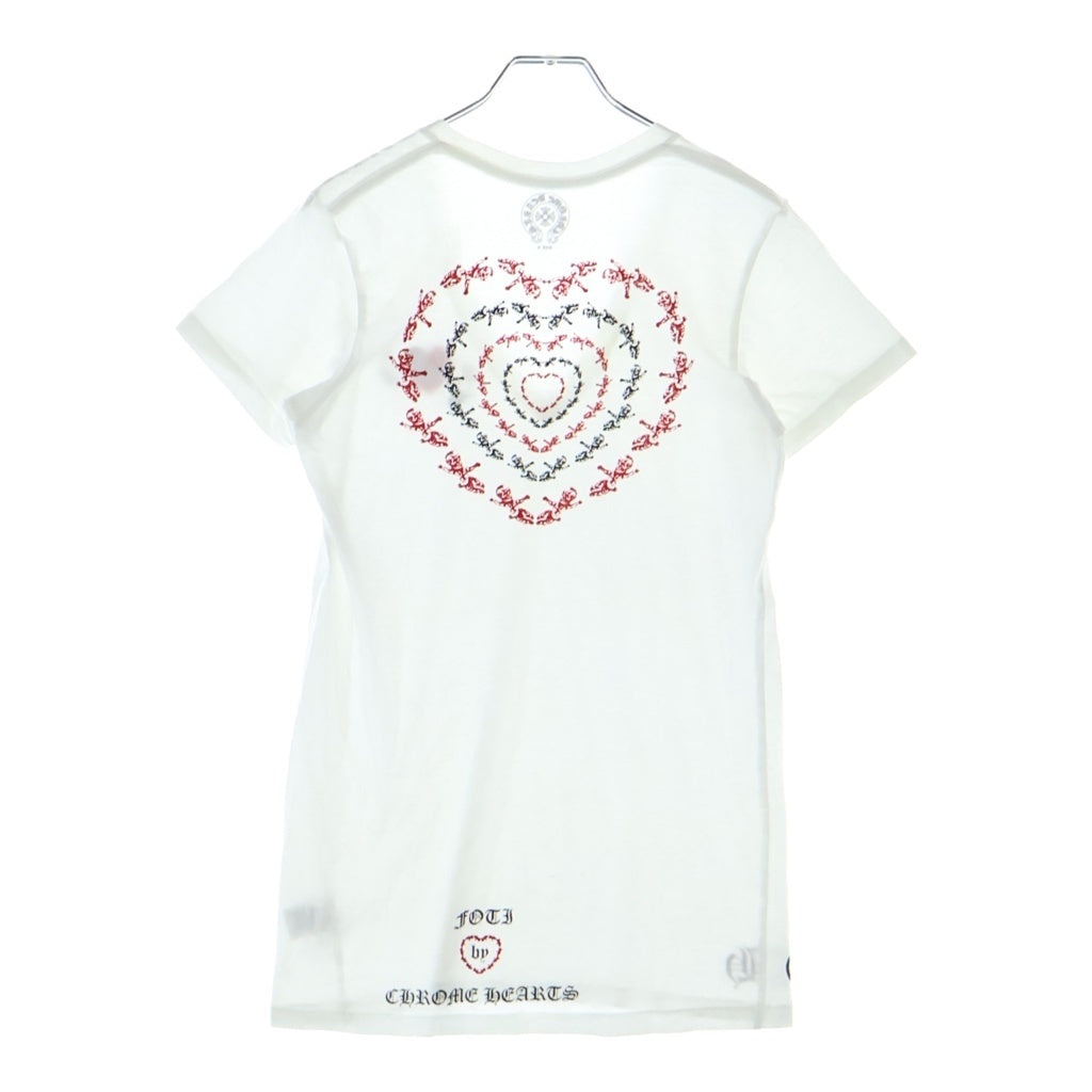 CHROME HEARTS(クロムハーツ) OLD FOTI S/S TEE オールド フォティ ハートプリント Vネック 半袖Tシャツ カットソー ホワイト
