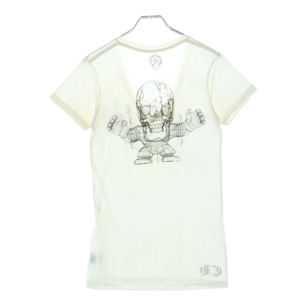 CHROME HEARTS(クロムハーツ) OLD FOTI Harris Teeter S/S TEE オールド フォティ ハリスティータ バックプリント Vネック 半袖Tシャツ カットソー ホワイト