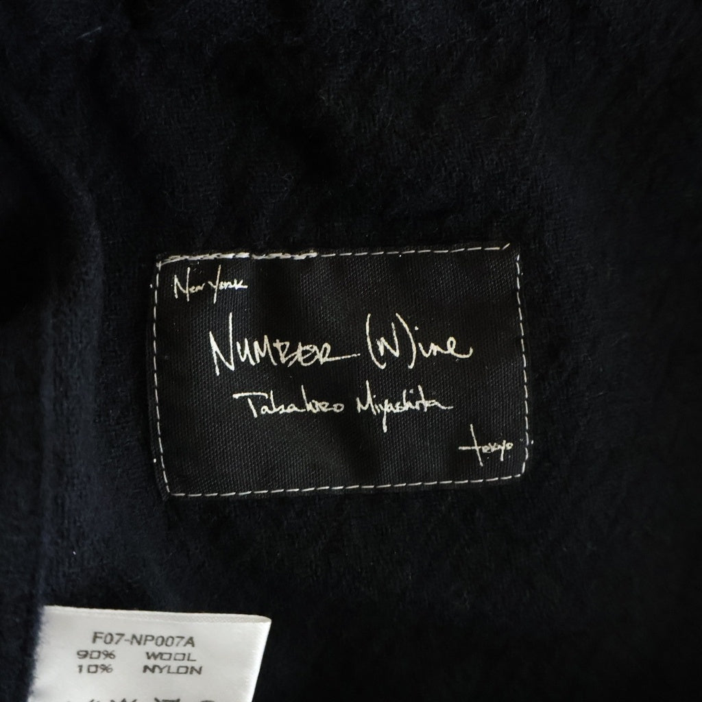 NUMBER (N)INE(ナンバーナイン) 07AW 本人期 ウール フリンジ 巻き ラップスカート ブラック レディース F07-NP007A