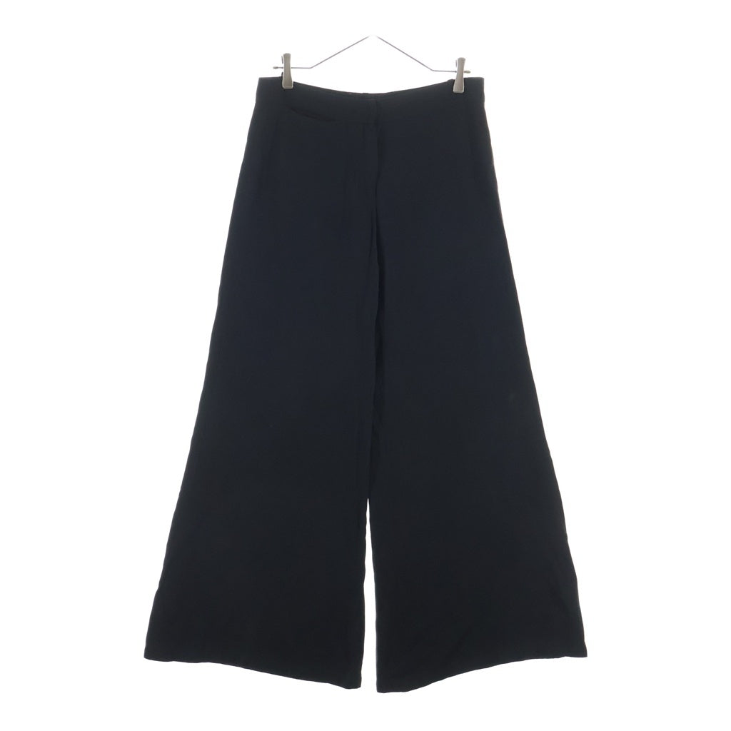 ANN DEMEULEMEESTER(アンドゥムルメステール) 本人期 レーヨン ワイドフレアパンツ ブラック レディース