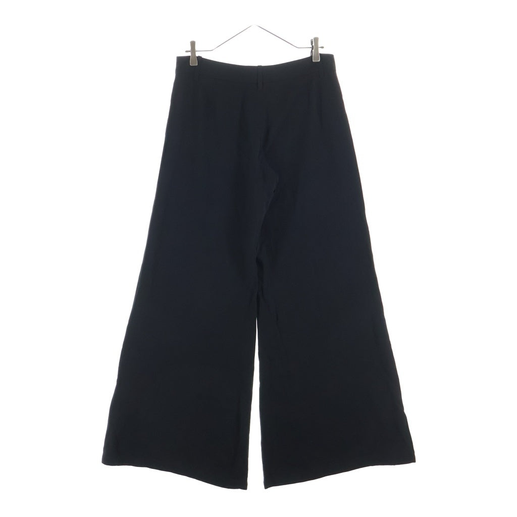 ANN DEMEULEMEESTER(アンドゥムルメステール) 本人期 レーヨン ワイドフレアパンツ ブラック レディース