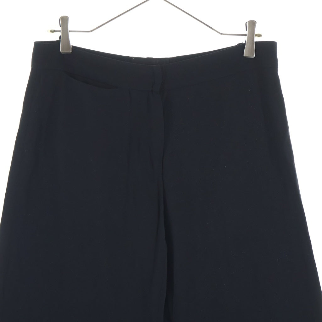 ANN DEMEULEMEESTER(アンドゥムルメステール) 本人期 レーヨン ワイドフレアパンツ ブラック レディース