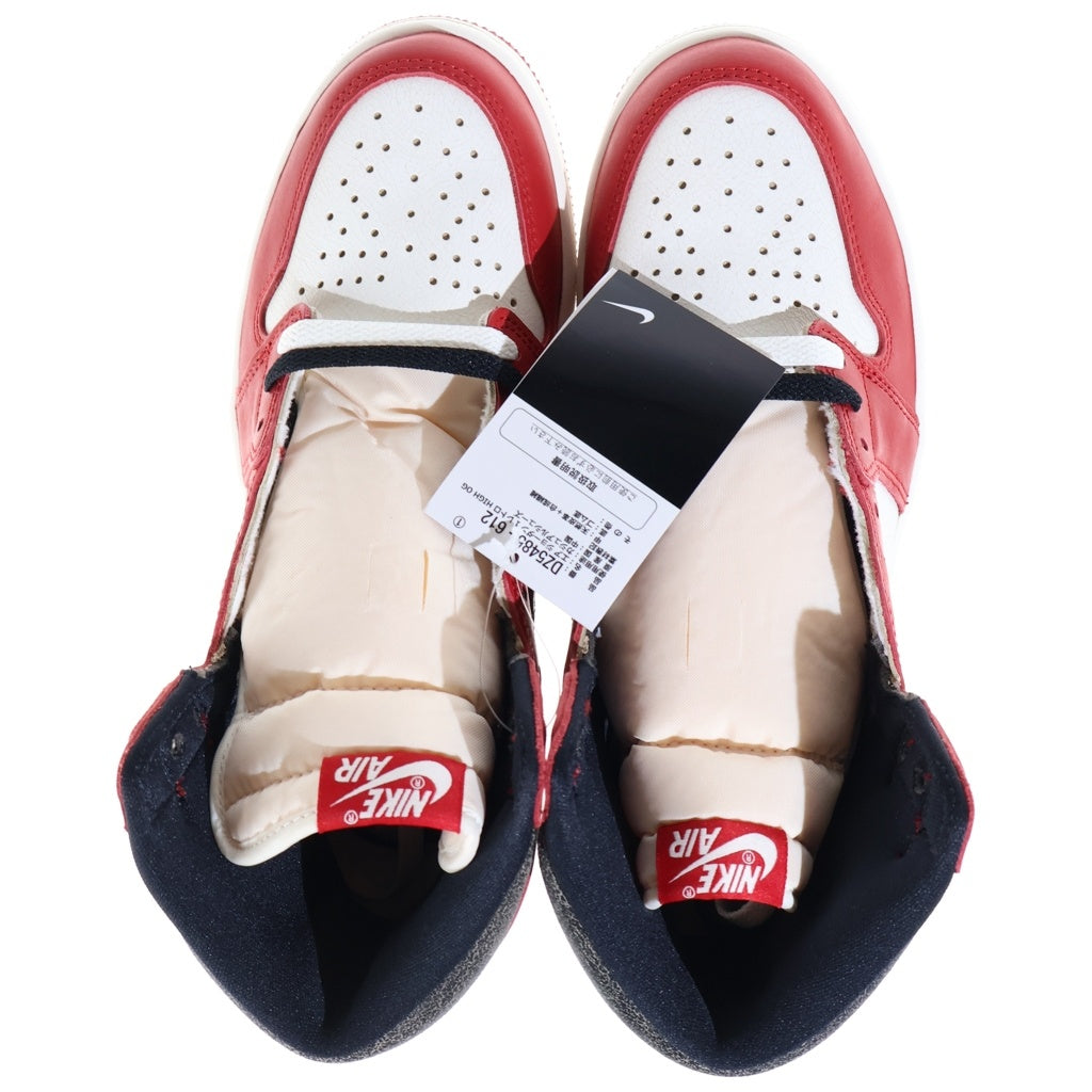 NIKE(ナイキ) AIR JORDAN1 HIGH OG エアジョーダン1 ハイカットスニーカー レッド/ホワイト US9.5/27.5cm DZ5485-612