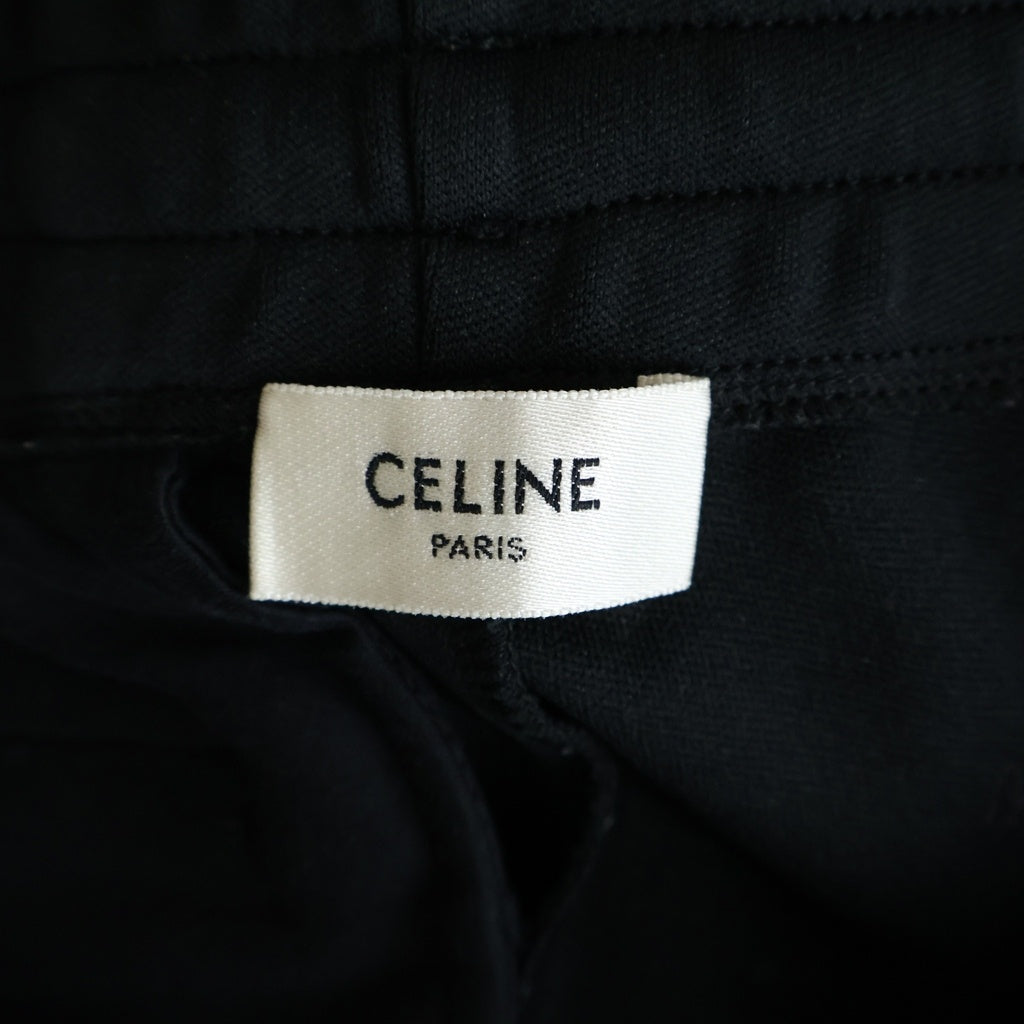 CELINE(セリーヌ) ロゴ刺繍 サイドライン トラックパンツ ブラック 2Z099121O