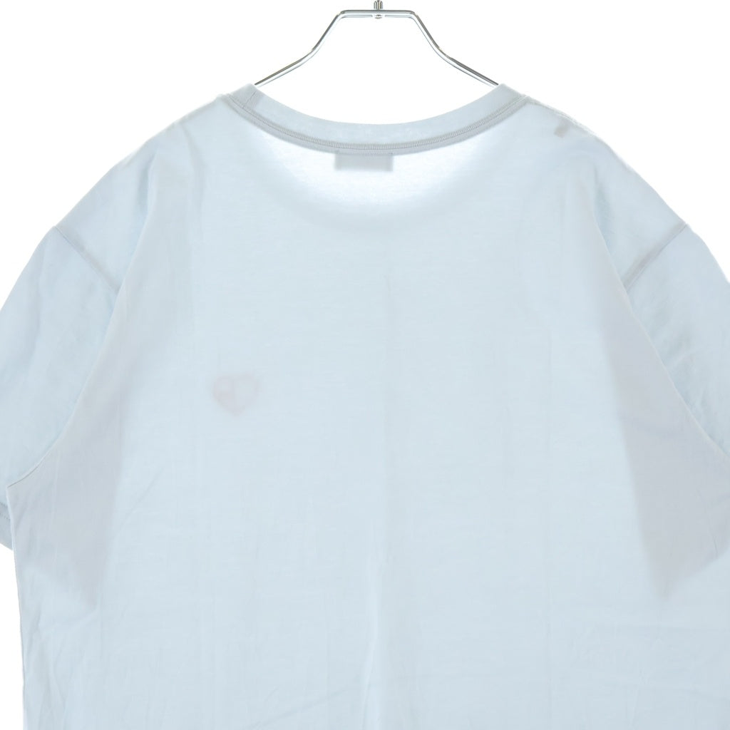 DIOR(ディオール) 24SS CD Heart Tee ハートロゴ刺繍 クルーネック 半袖Tシャツ カットソー ブルー 493J696E0677