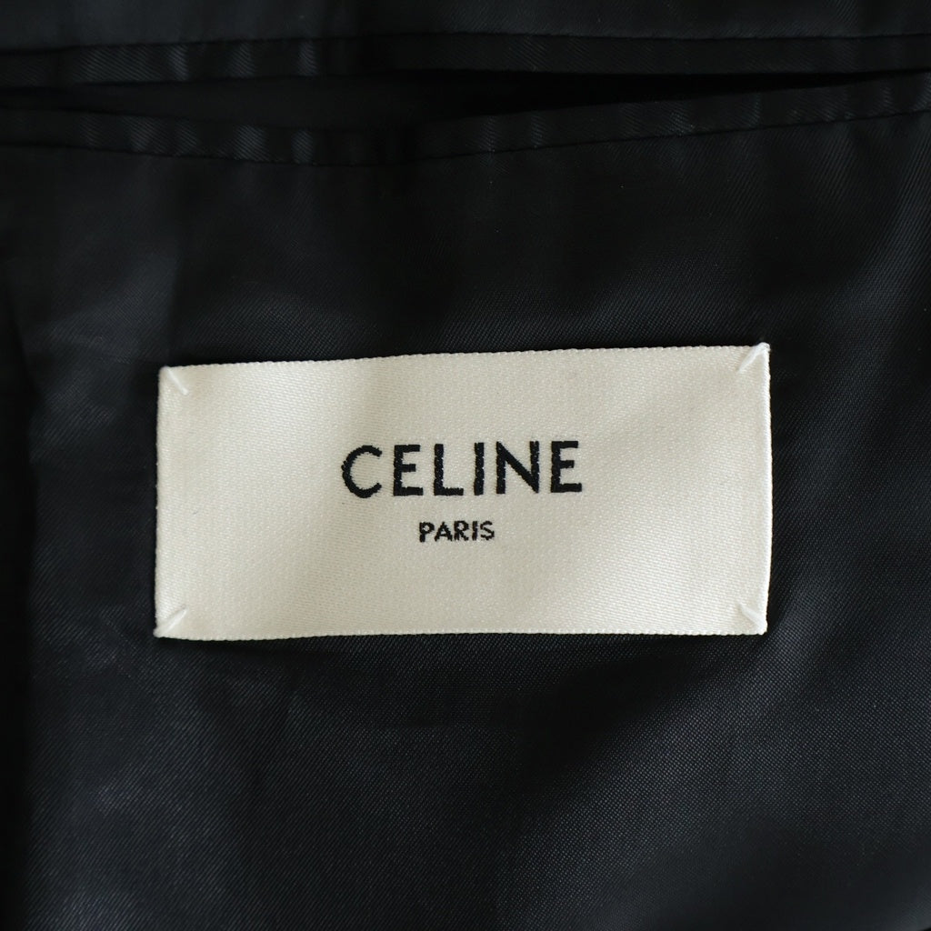 CELINE(セリーヌ) 24AW ダイアゴナルウール クラシック シングル 2B テーラードジャケットブラック 2V481092D.38NO