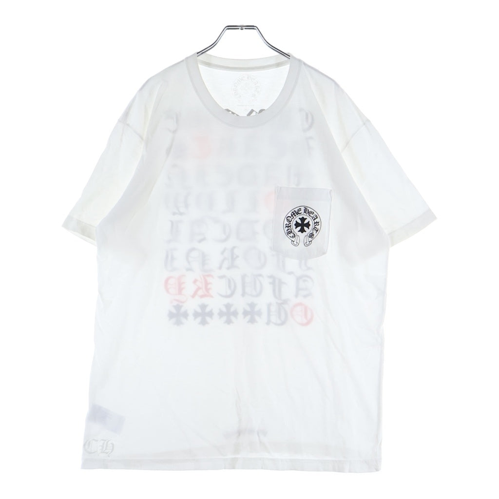 CHROME HEARTS(クロムハーツ) CH T-SHIRT 1 バック英字プリント 半袖Tシャツ ホワイト