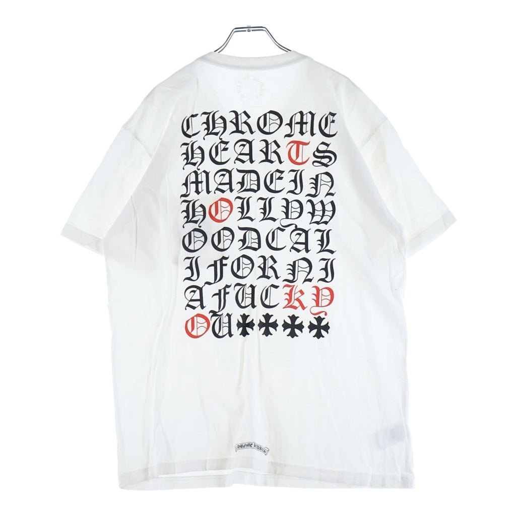 CHROME HEARTS(クロムハーツ) CH T-SHIRT 1 バック英字プリント 半袖Tシャツ ホワイト