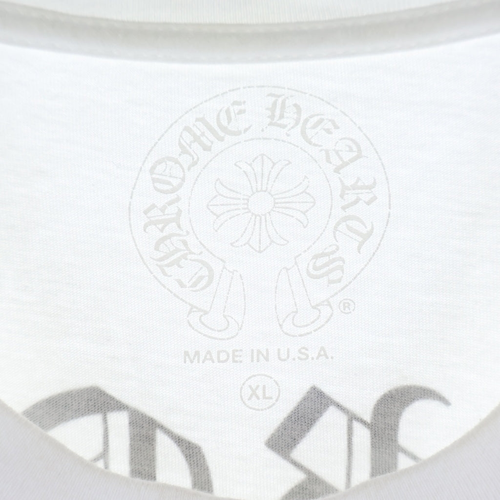 CHROME HEARTS(クロムハーツ) CH T-SHIRT 1 バック英字プリント 半袖Tシャツ ホワイト