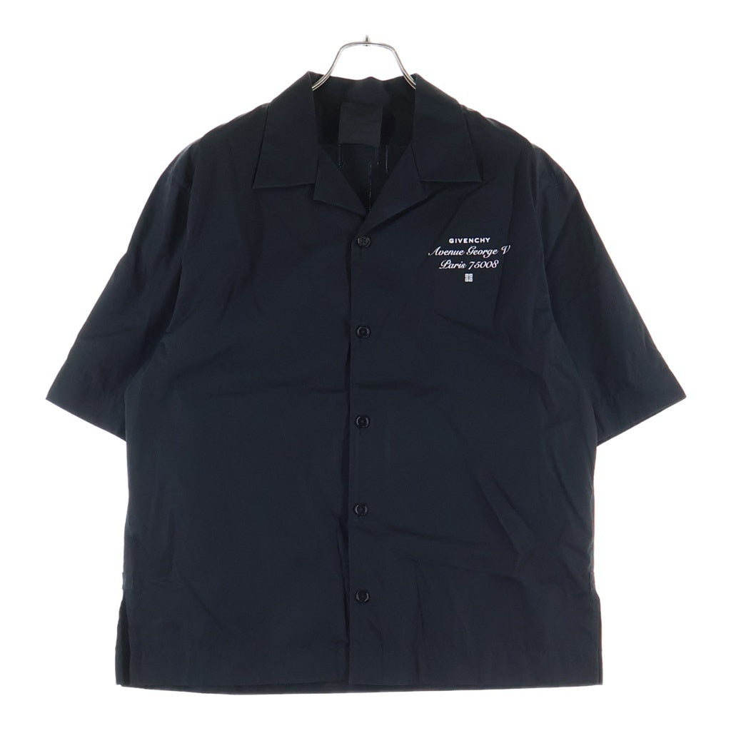 GIVENCHY(ジバンシィ) BOXY FIT S/S Shirt ボクシーフィット ショルダーロゴ刺繍 半袖シャツ ブラック BM60T51YB2