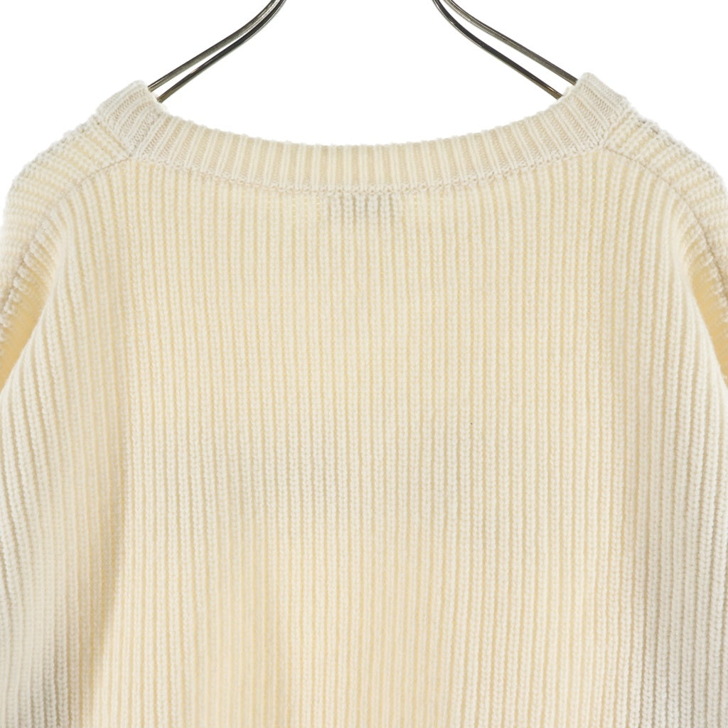 CELINE(セリーヌ) Logo Studs Knit Sweater ロゴスタッズ クルーネックニットセーター アイボリー 2A68W642Q