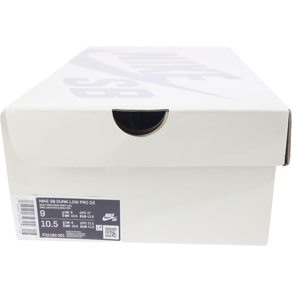 NIKE SB(ナイキエスビー) ×堀米 雄斗(Yuto Horigome) DUNK LOW PRO QS FQ1180-001 ユウト ホリゴメ ダンク プロ グレー/ホワイト US9/27cm