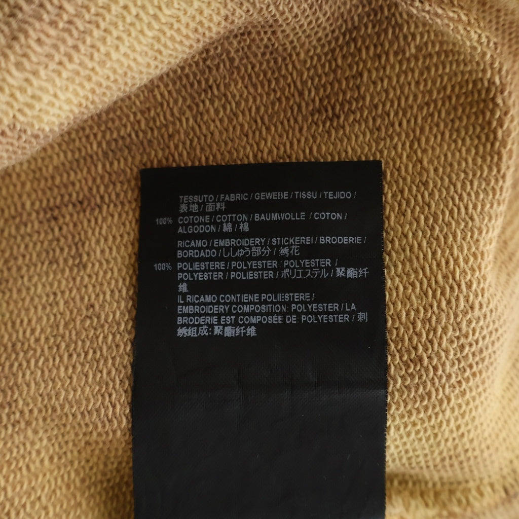 BALENCIAGA(バレンシアガ) 17AW OVERSIZE BLEACH HOMME SWEAT フロント刺繍 ブリーチ加工 スウェット トレーナー プルオーバーパーカー ブラック/ベージュ T35 486095 TWK44