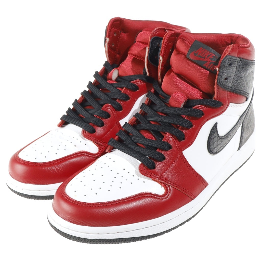 NIKE(ナイキ) WMNS AIR JORDAN 1 HIGH OG ウィメンズ エアジョーダン1 ハイカットスニーカー レッド/ホワイト/ブラック US10.5/27.5cm CD0461-601