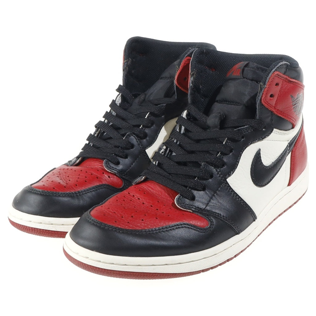 NIKE(ナイキ) AIR JORDAN 1 RETRO HIGH OG エアジョーダン1 レトロ ハイカットスニーカー レッド/ブラック/ホワイト US10/28cm 555088-610