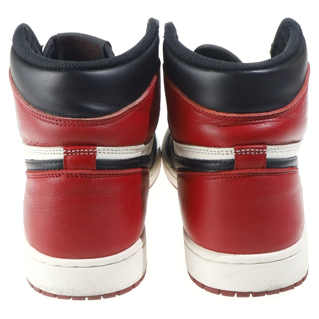NIKE(ナイキ) AIR JORDAN 1 RETRO HIGH OG エアジョーダン1 レトロ ハイカットスニーカー レッド/ブラック/ホワイト US10/28cm 555088-610
