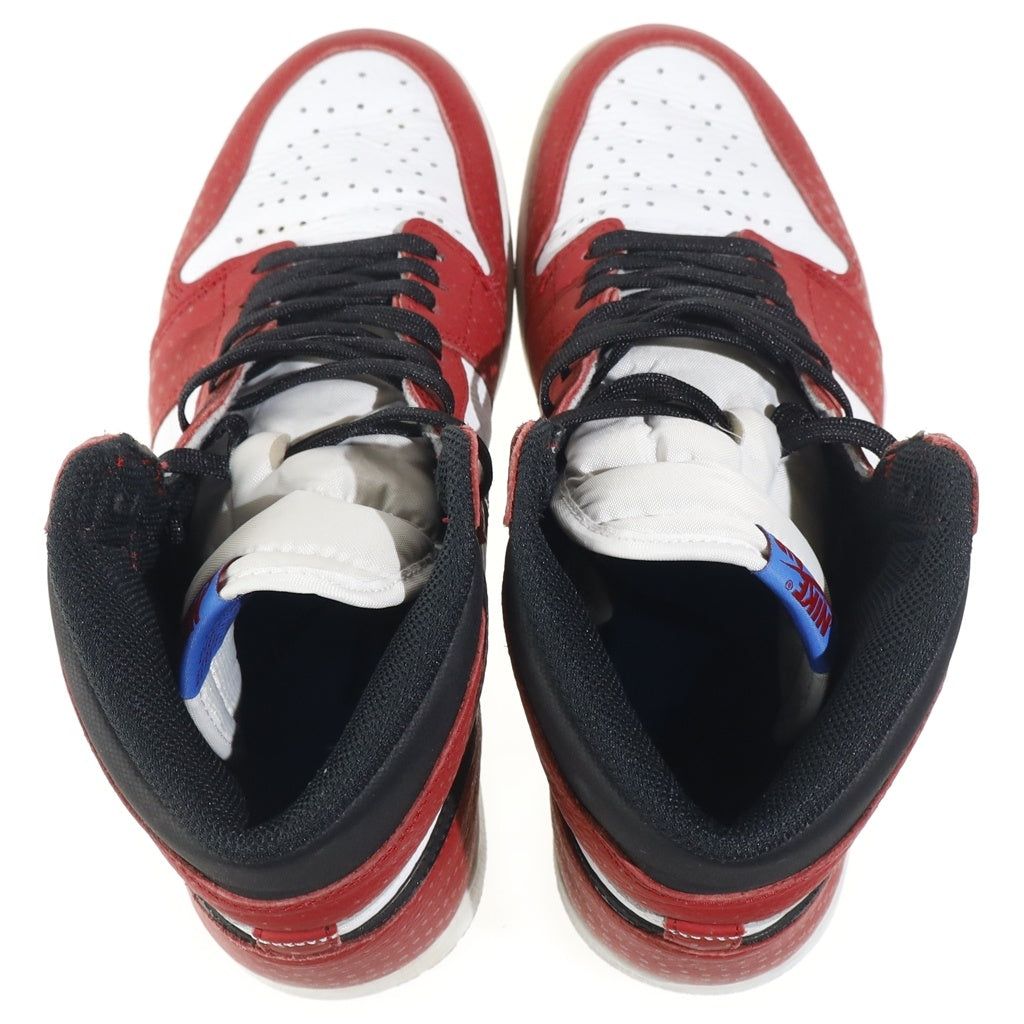 NIKE(ナイキ) ×Spiderman AIR JORDAN 1 ORIGIN STORY エアジョーダン1 オリジンストーリー レッド/ホワイト US10/28cm 555088-602