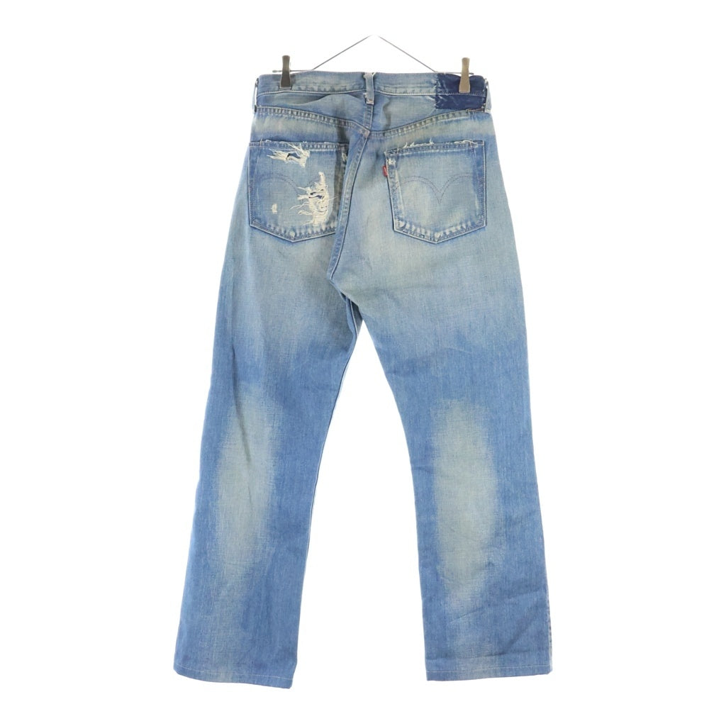 Levi's VINTAGE CLOTHING(リーバイス ビンテージ クロージング) 501 ボタン裏無 J22 復刻 赤耳 均等V BIG Eエイジング ダメージ加工 デニムパンツ インディゴ