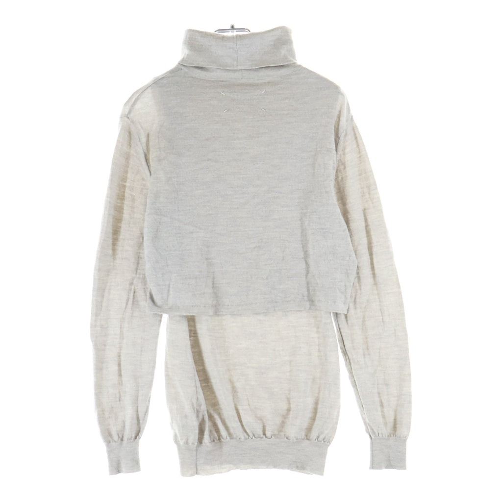 Maison Margiela(メゾンマルジェラ) 11AW ウール ニット タートルネック レイヤード セーター グレー レディース S31HA0435