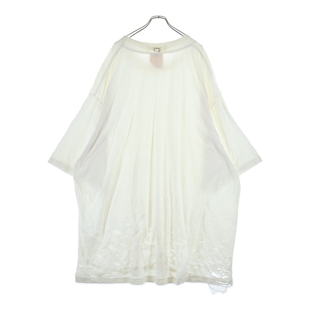 UNDERCOVER(アンダーカバー) 06SS T期 ダメージ加工 再構築 3WAY ロングTシャツ ワンピース スカート ホワイト レディース