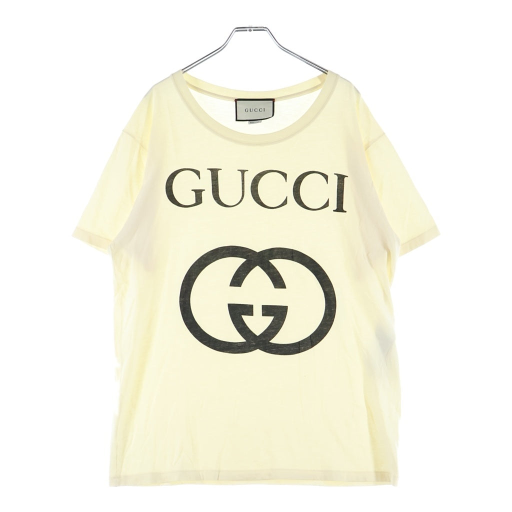 GUCCI(グッチ) インターロッキングG プリント 半袖Tシャツ カットソー アイボリー 493117 X3Q35