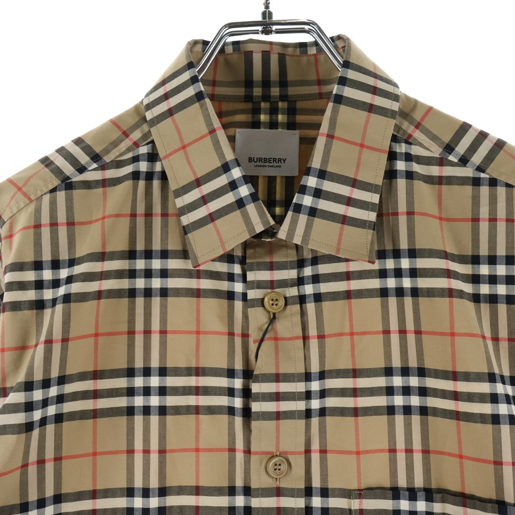 BURBERRY(バーバリー) ノバチェック コットン 長袖シャツ ベージュ 8020966