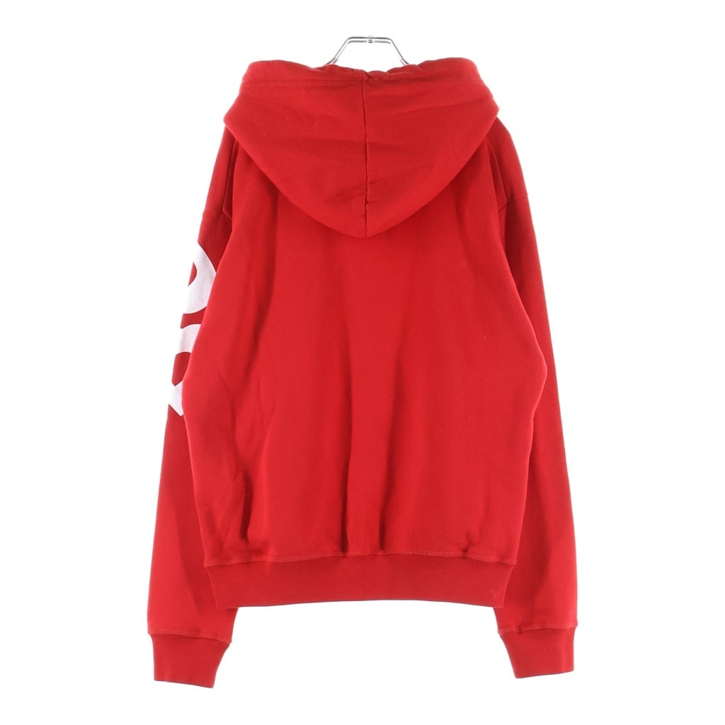 DSQUARED2(ディースクエアード) ロゴプリント スウェット プルオーバーパーカー レッド S74GU0392 S25042