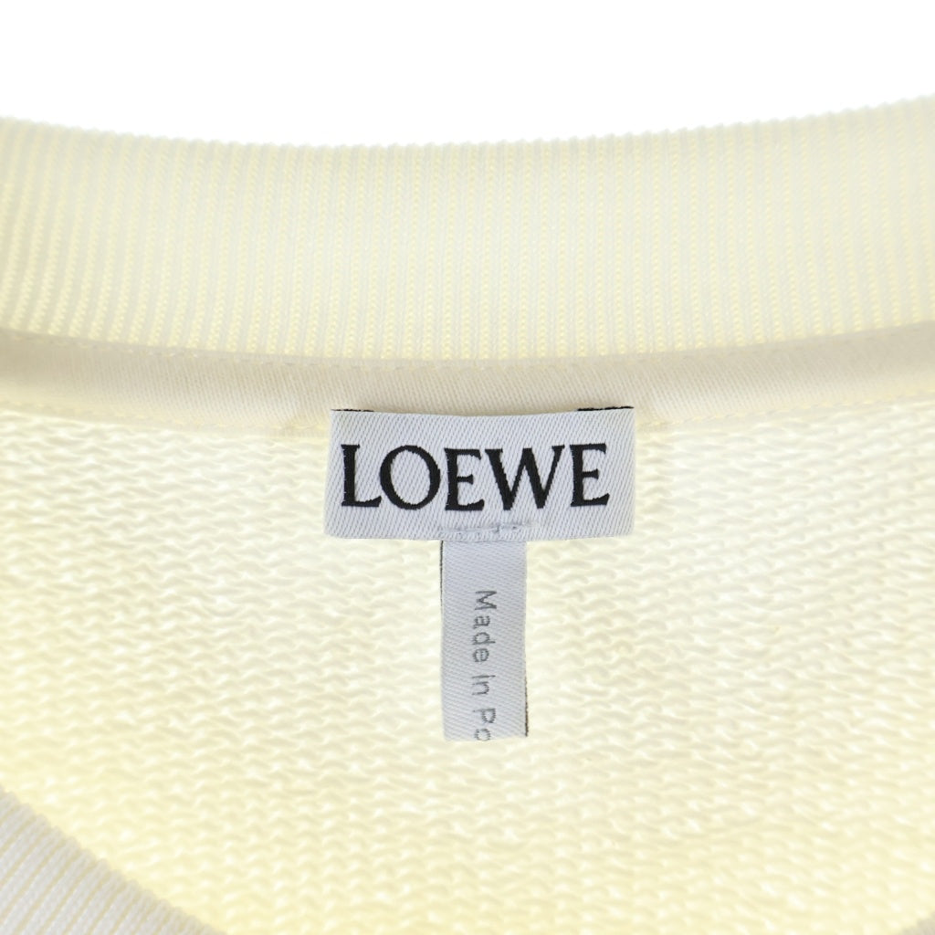 LOEWE(ロエベ) Anagram Sweatshirt アナグラムロゴ刺繍 クルーネック スウェットトレーナー ホワイト H526341XA1