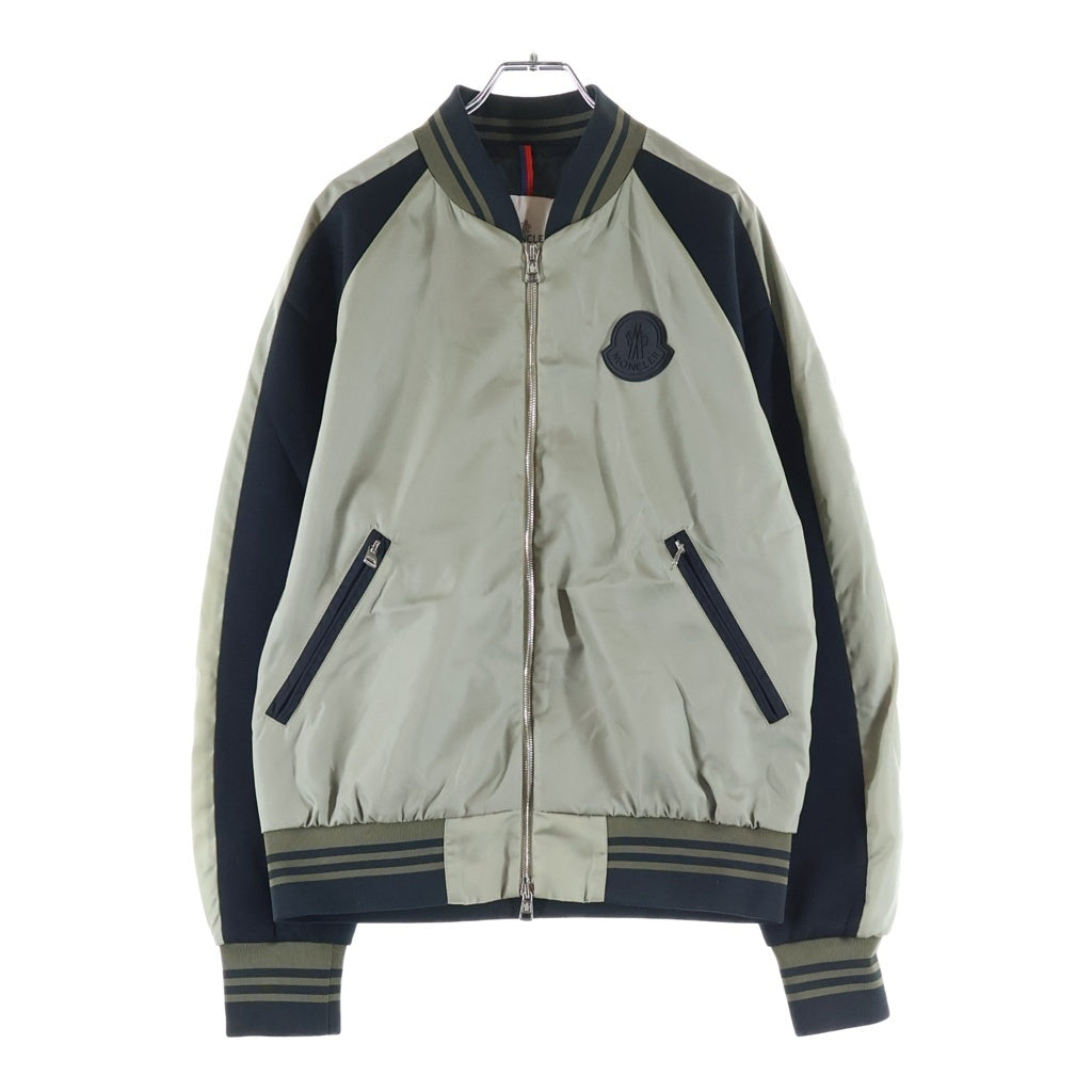 MONCLER(モンクレール) 21SS BERCOT ナイロン切替 ジップアップ ジャケット ブルゾン カーキ/ブラック G10911A74300 53803