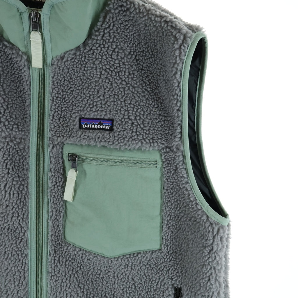 PATAGONIA(パタゴニア) Classic Retro-X Vest クラシック レトロX ボアベスト チャコール/グリーン 23049