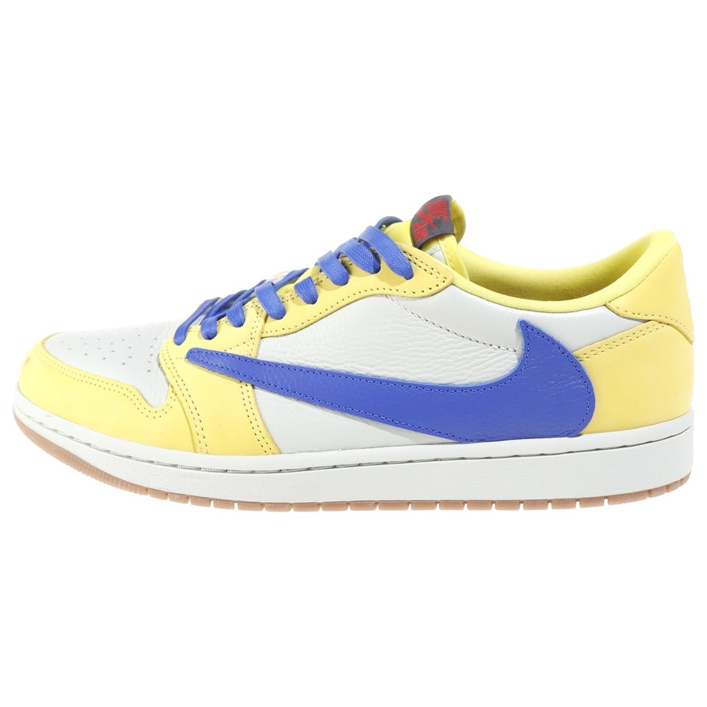 NIKE(ナイキ) ×TRAVIS SCOTT WMNS AIR JORDAN 1 RETRO LOW OG CANARY トラヴィススコット ウィメンズ エアジョーダン1 ローカットスニーカー イエロー US10.5/30cm DZ4137-700