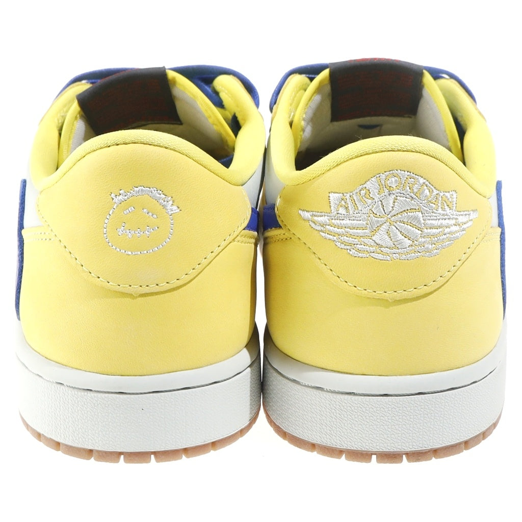 NIKE(ナイキ) ×TRAVIS SCOTT WMNS AIR JORDAN 1 RETRO LOW OG CANARY トラヴィススコット ウィメンズ エアジョーダン1 ローカットスニーカー イエロー US10.5/30cm DZ4137-700
