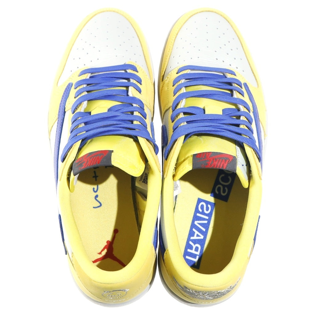 NIKE(ナイキ) ×TRAVIS SCOTT WMNS AIR JORDAN 1 RETRO LOW OG CANARY トラヴィススコット ウィメンズ エアジョーダン1 ローカットスニーカー イエロー US10.5/30cm DZ4137-700