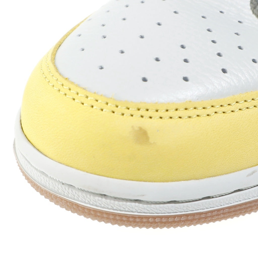 NIKE(ナイキ) ×TRAVIS SCOTT WMNS AIR JORDAN 1 RETRO LOW OG CANARY トラヴィススコット ウィメンズ エアジョーダン1 ローカットスニーカー イエロー US10.5/30cm DZ4137-700