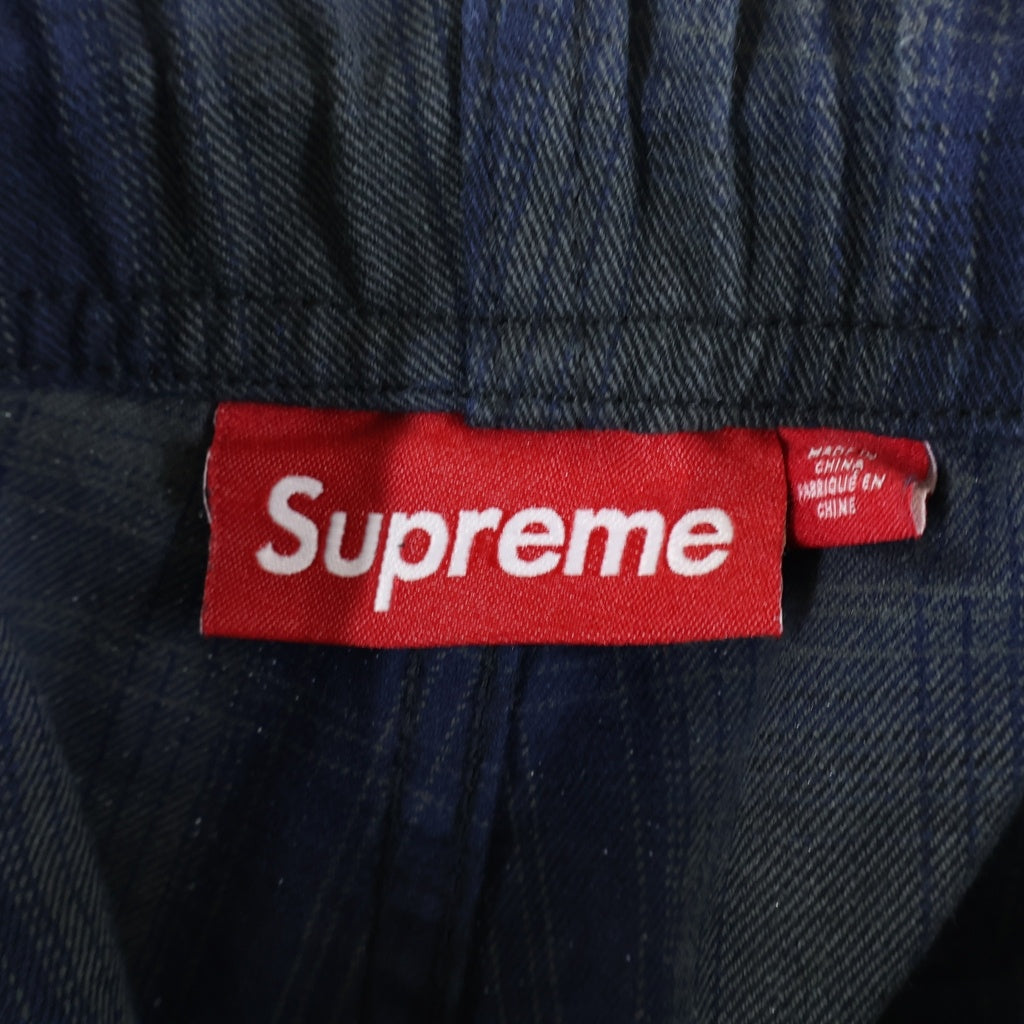 SUPREME(シュプリーム) 25SS Shodow Plaid Cargo Short シャドウ プレイド カーゴ ショートパンツ ネイビー/グリーン