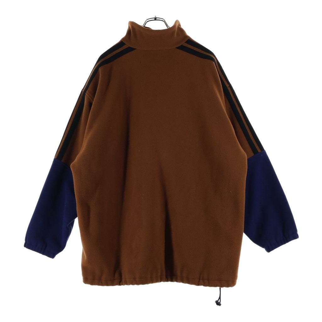 BALENCIAGA(バレンシアガ) 18AW FLEECE TRACK SUIT JACKET ロゴ刺繍デザイン ウール ジップアップ フリースブルゾン ブラウン/ブルー/ブラック 534315 TBU14