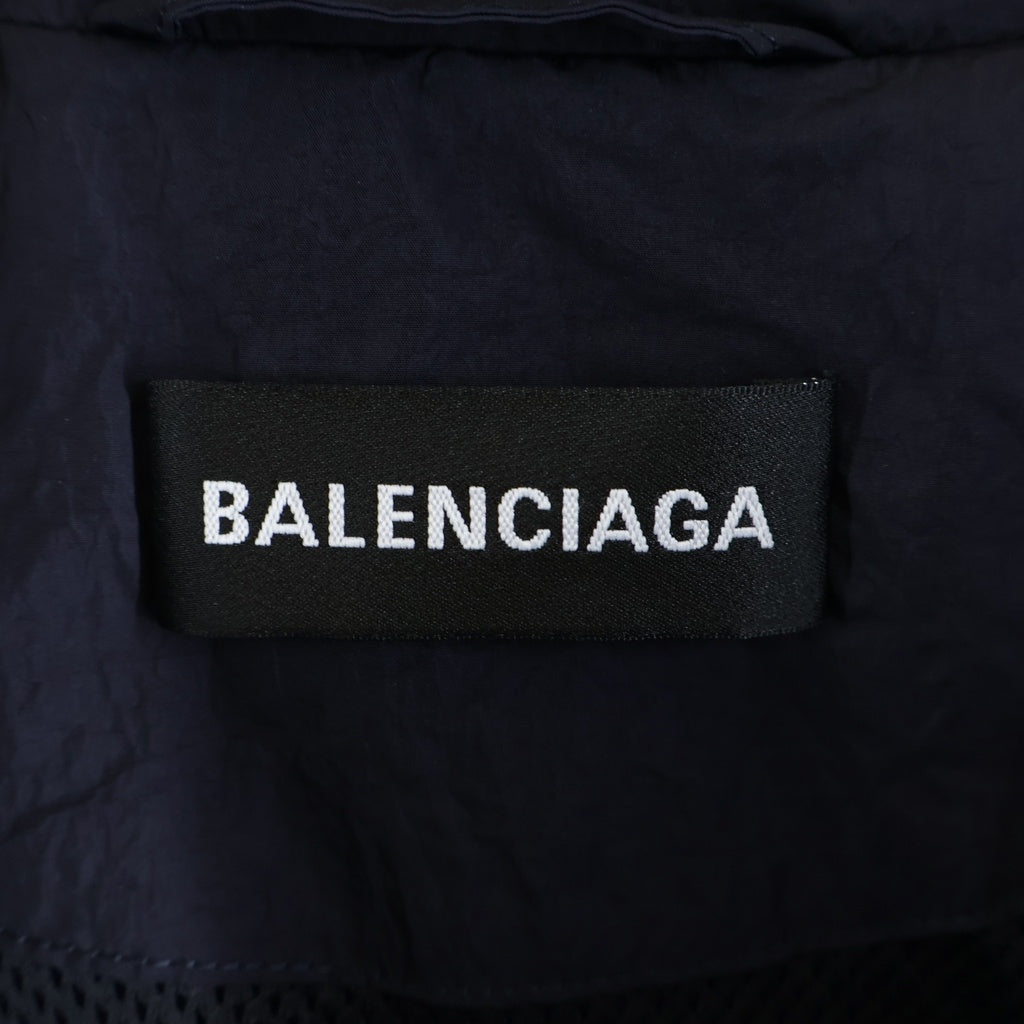 BALENCIAGA(バレンシアガ) 19SS ロゴデザイン ハーフジップ アノラック ナイロン パーカー ブラック 556229 TYD33