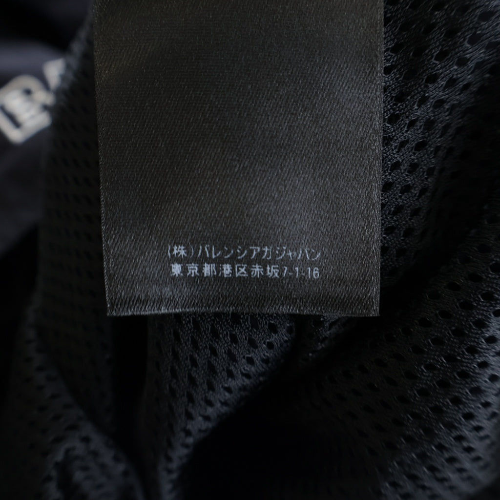 BALENCIAGA(バレンシアガ) 19SS ロゴデザイン ハーフジップ アノラック ナイロン パーカー ブラック 556229 TYD33