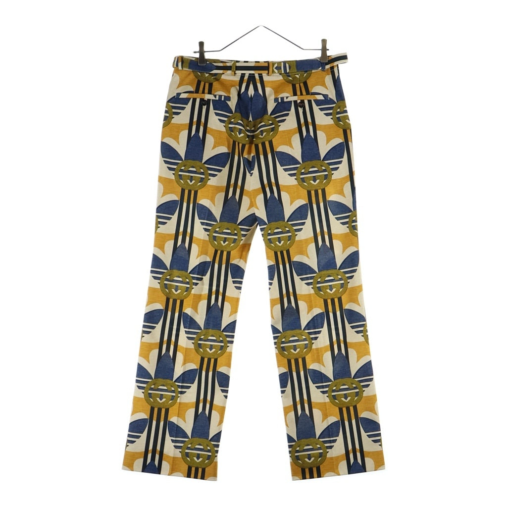 グッチのスラックス(ストライプ) GUCCI(グッチ) 22SS ×ADIDAS トレフォイル ストライプ総柄デザイン