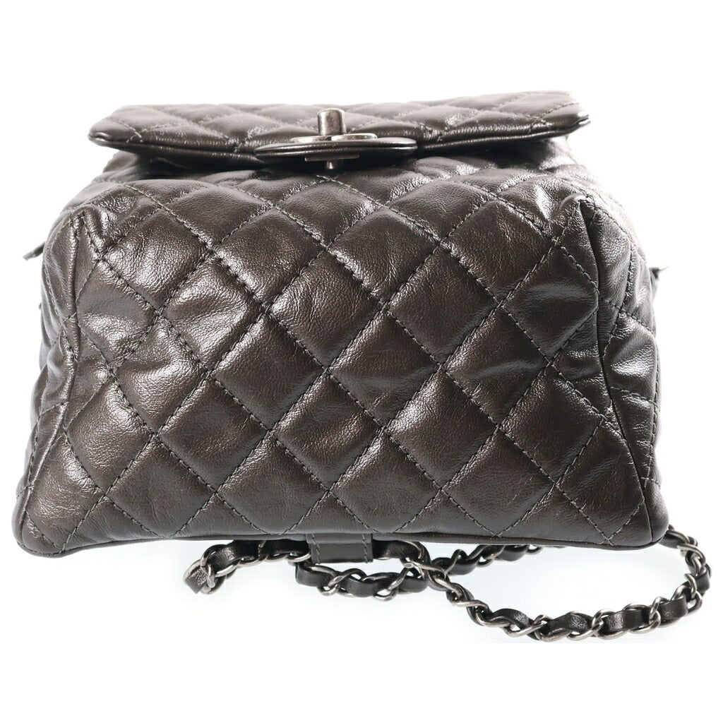 CHANEL(シャネル) マトラッセ リュックサック バックパック ブラック シルバー金具 21番台 A90714