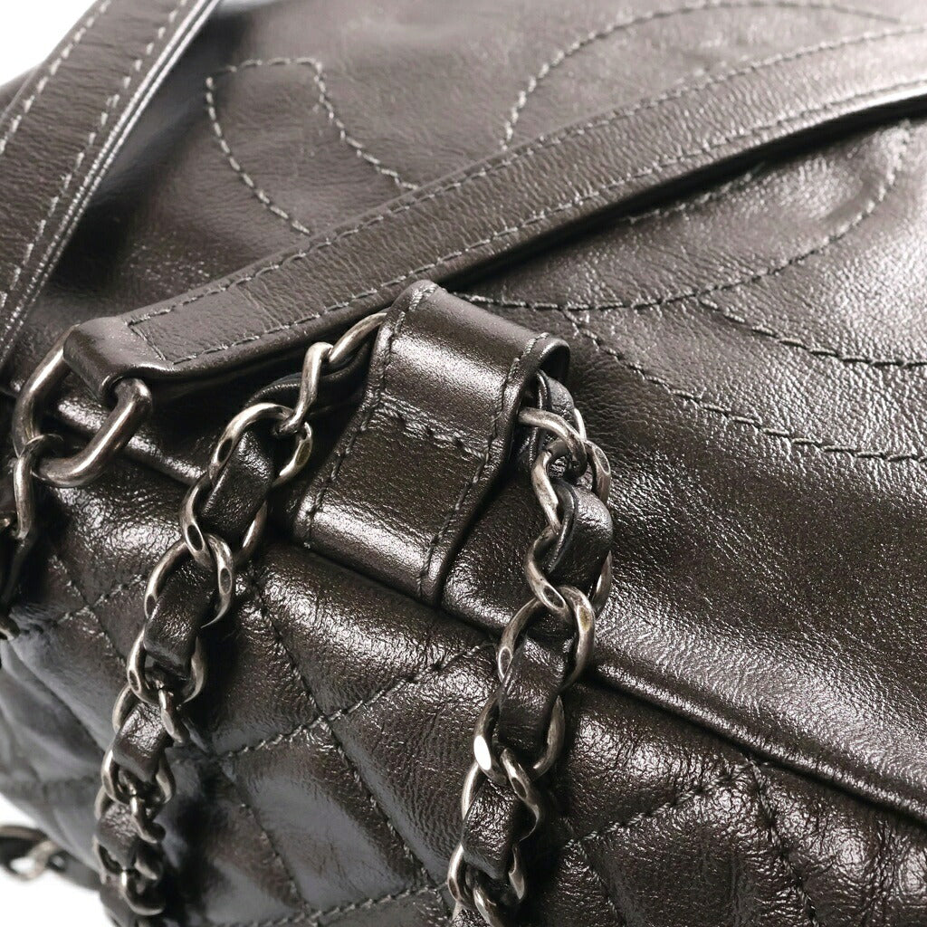 CHANEL(シャネル) マトラッセ リュックサック バックパック ブラック シルバー金具 21番台 A90714