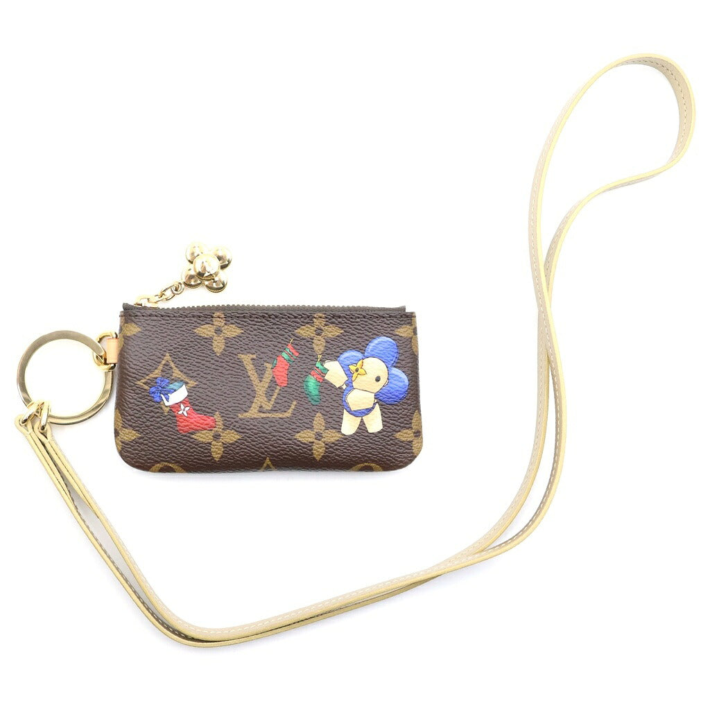 LOUIS VUITTON(ルイヴィトン) モノグラム ヴィヴィエンヌ ウィンターホリデー バッグチャーム ポーチ 小物入れ ブラウン PVCレザー GI0442 ゴールド金具