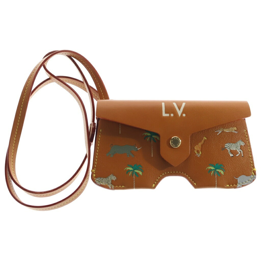 LOUIS VUITTON(ルイヴィトン) ザ・ダージリン・リミテッド サングラスホルダー メガネホルダー ショルダー ブラウン レザー M03682