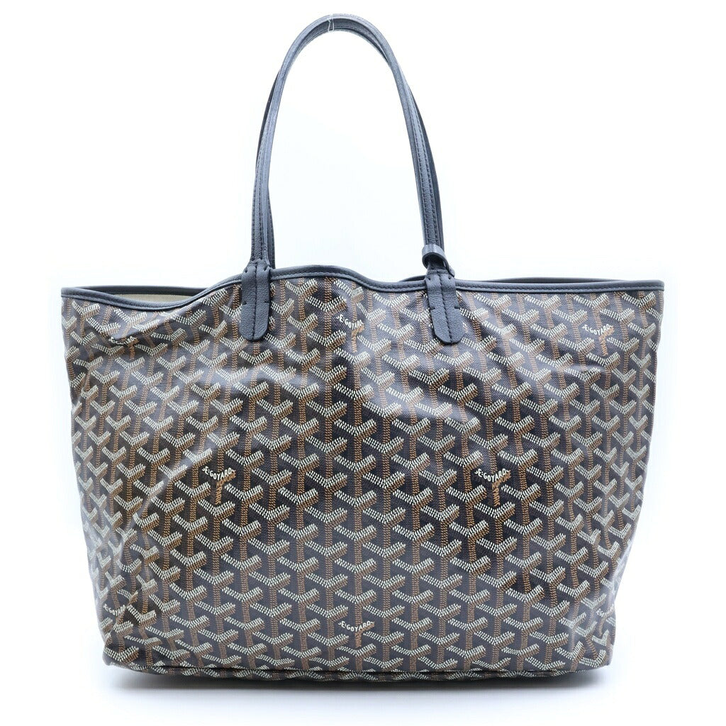 GOYARD(ゴヤール) サンルイPM トートバッグ ハンドバッグ ブラック レザー×PVC