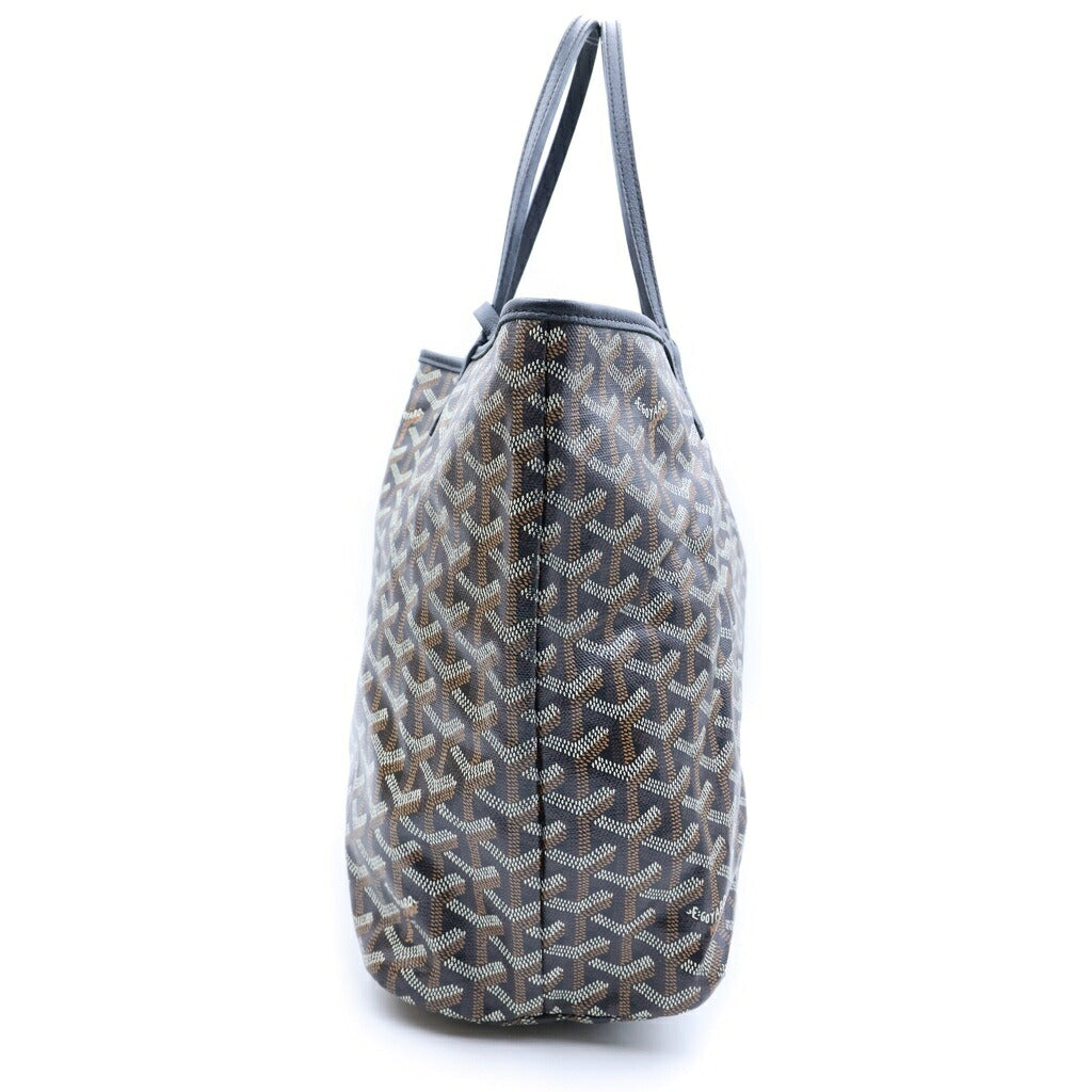 GOYARD(ゴヤール) サンルイPM トートバッグ ハンドバッグ ブラック レザー×PVC