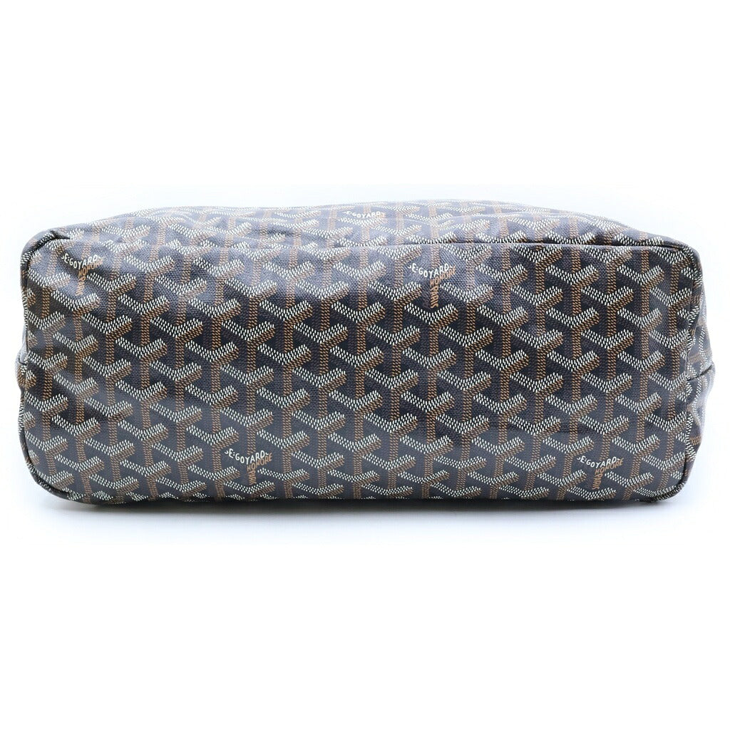 GOYARD(ゴヤール) サンルイPM トートバッグ ハンドバッグ ブラック レザー×PVC