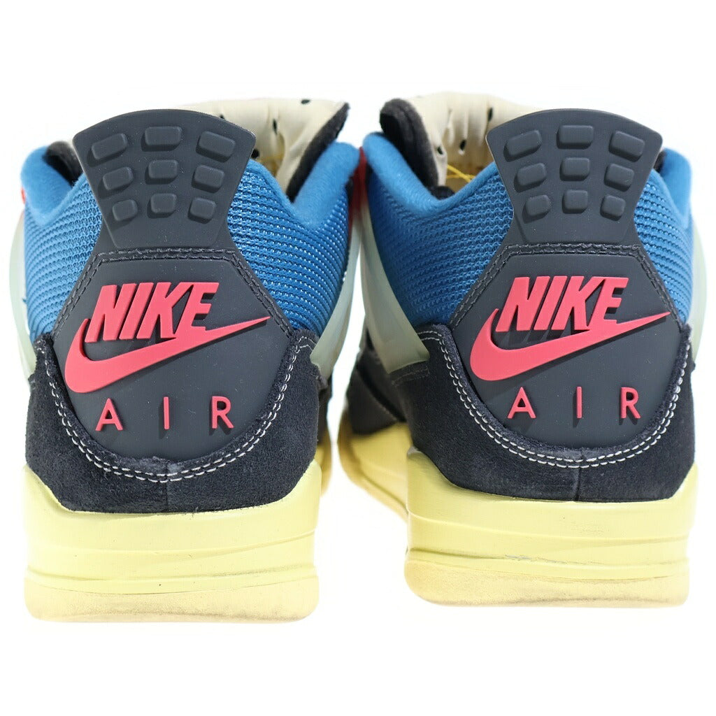 NIKE(ナイキ) ×UNION AIR JORDAN 4 Off Noir ユニオン エアジョーダン4 オフノワール スニーカー ブラック/ブルー US8/26cm DC9533-001